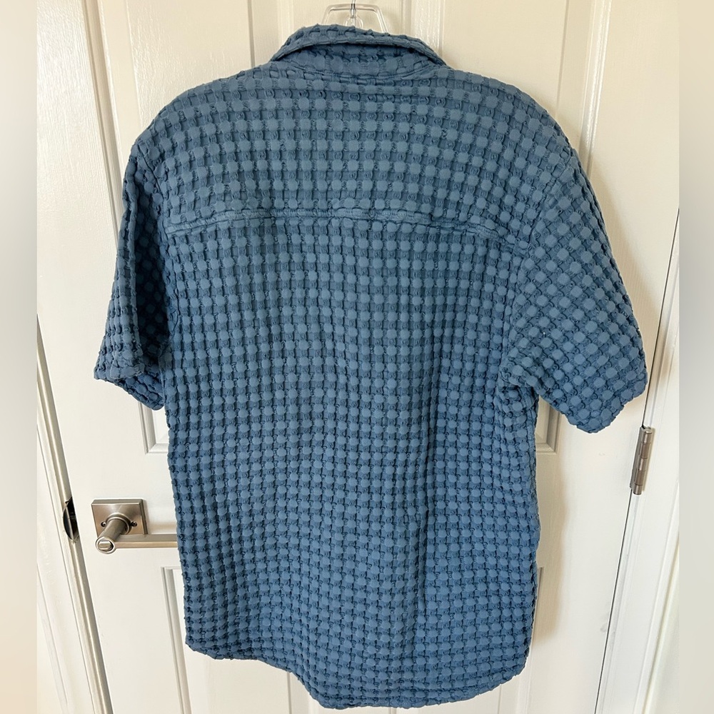 OAS Men’s Coronet Cuba Waffle Shirt In Blue - Picture 3 of 5